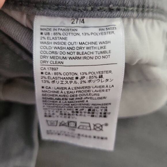 Banana Republic Womens Light Grey Wash Sculpt Skinny Jeans Size 27 4 - Picture 6 of 6